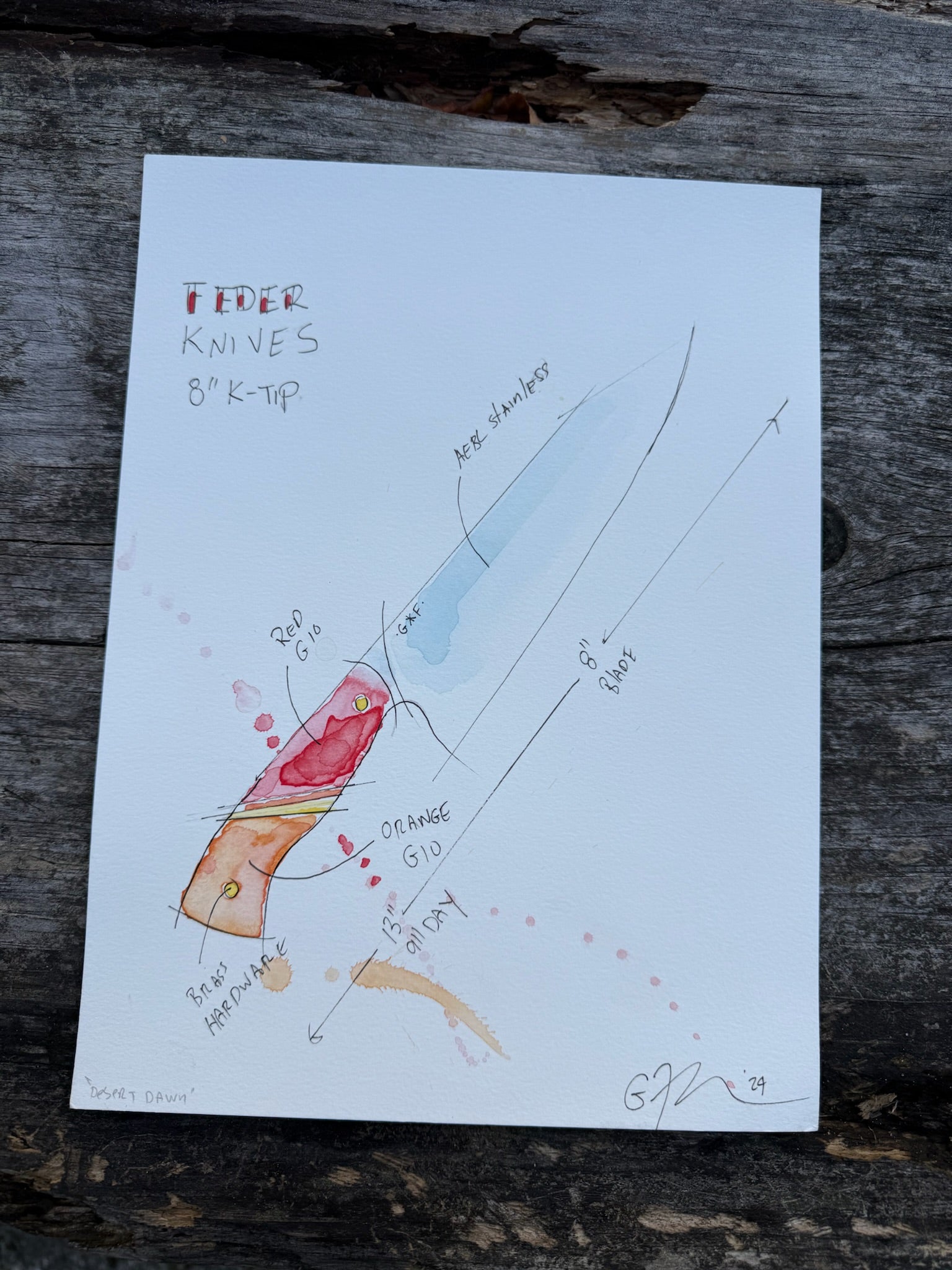 Original Watercolor "Desert Dawn"