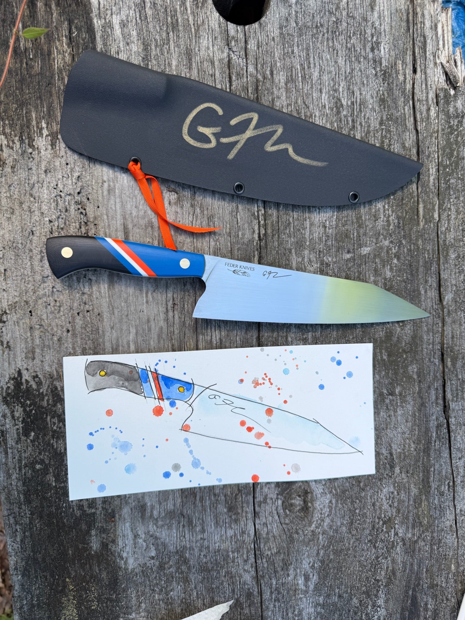 (Pre Order) Chef Knife (Limited Edition NY Knicks K-tip)